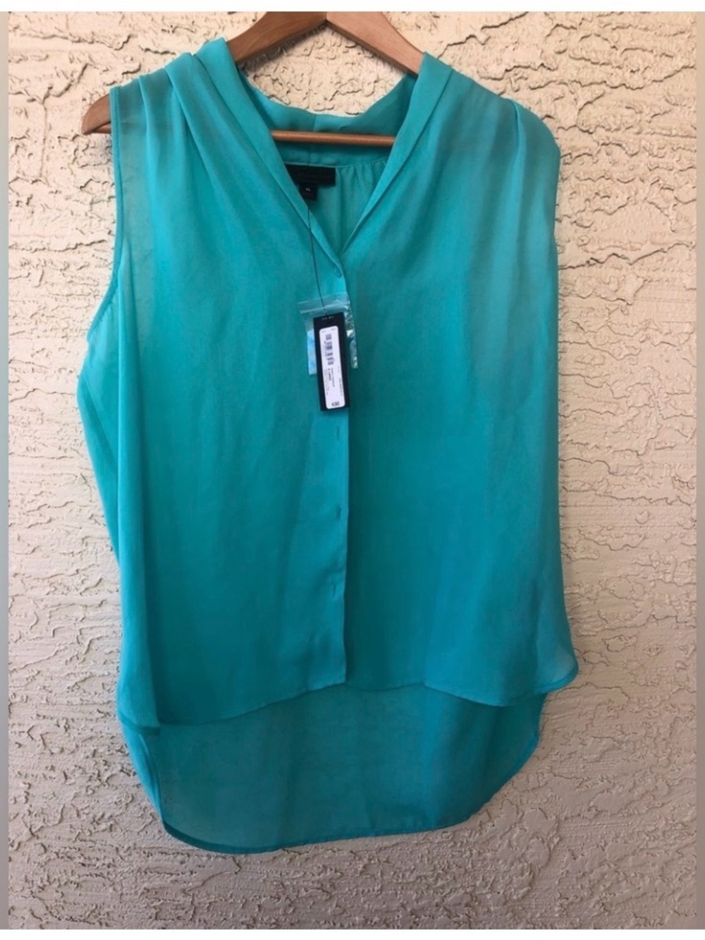 Worthington Aqua Sleeveless Blouse
